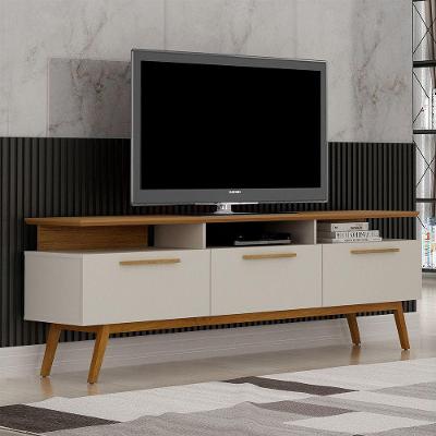 Rack Para Tv Até 70 Polegadas 1 Porta São Paulo Valdemóveis Off White/cinamomo