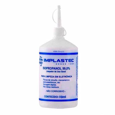 Álcool Isopropanol 99,8% Implastec, 110ml, Bico Aplicador, Limpeza Em Eletrônica