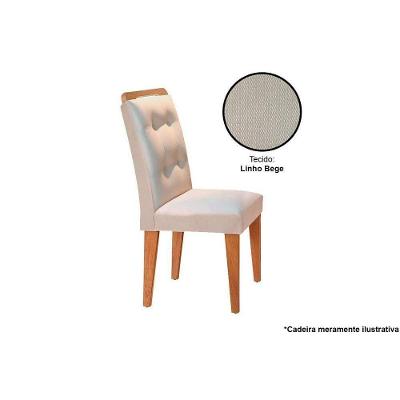 Cadeira Sala de Jantar Imperatriz Kit 2 Un Imbuia/Bege Turim - Rufato