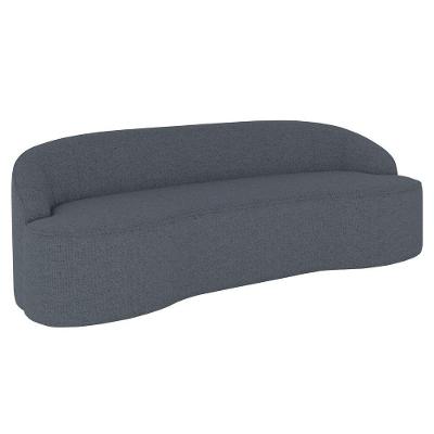 Sofá 4 Lugares Para Sala De Estar Living 260cm Theo D06 Linho Mescla Chumbo - Mpozenato
