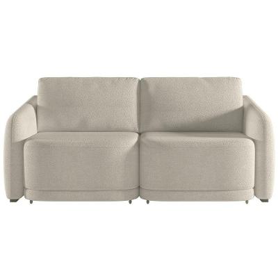 Sofá Cama Casal Para Sala 196cm Polska K04 Bouclê Bege Mpozenato