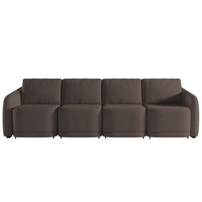Sofá Cama Casal Para Sala 436cm Polska K04 Veludo Marrom - Mpozenato