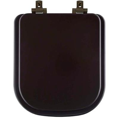 Assento Sanitário Mdf Soft Close Piano Marrom Fosco Para Vaso Deca Com Ferragem Marrom