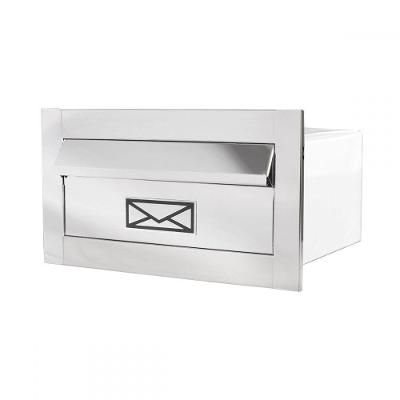 Mini Caixa De Correio Carta Inox Polido Brilhante Espelhada Compacta 20 Cm Profundidade