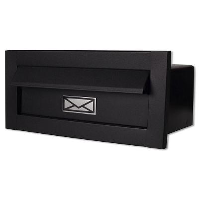 Caixa De Correio Hat Inox Jornal Preto Fosco Moderno 20 Cm Profundidade