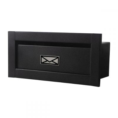 Caixa Correio Techinox Carta Luxo Linear Preta Fosca 17 Cm Profundidade Pintura De Alta Resistência
