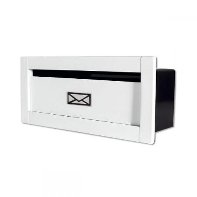 Caixa Correio Techinox Carta Luxo Linear Branca Fosca 17 Cm Profundidade Pintura De Alta Resistência