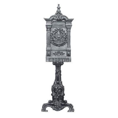 Caixa de Correio Colonial Brasão com pé Ferro Fundido
