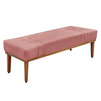 Recamier 195cm Kors Veludo Pés De Madeira Rosa