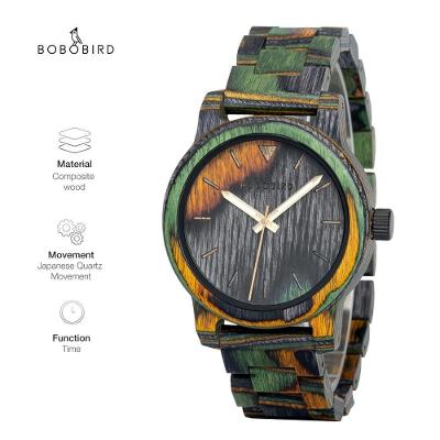 Relógio De Pulso Masculino Bobo Bird Gt130 À Prova D'Água Verde Sim