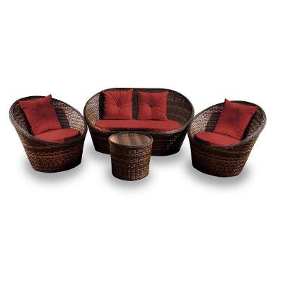 Conjunto De Sofá Bola 1 Sofá + 2 Poltronas + 1 Mesa Centro