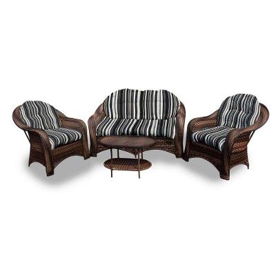 Conjunto De Sofá 1 Sofá + 2 Poltronas + 1 Mesa Centro Preto