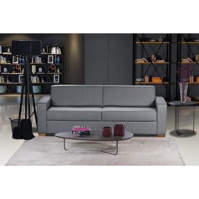 Sofá Living Com 3 Lugares 2.00M Linho Corriente Cinza