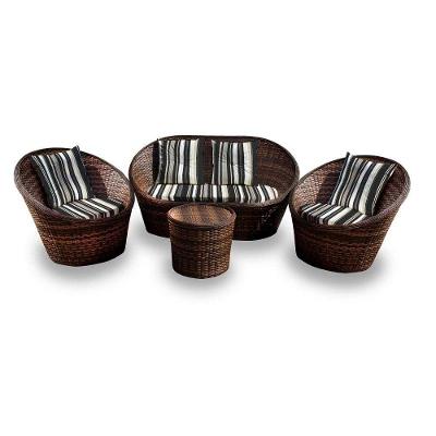 Conjunto De 1 Sofá Bola + 2 Poltronas + 1 Mesa Centro Preto