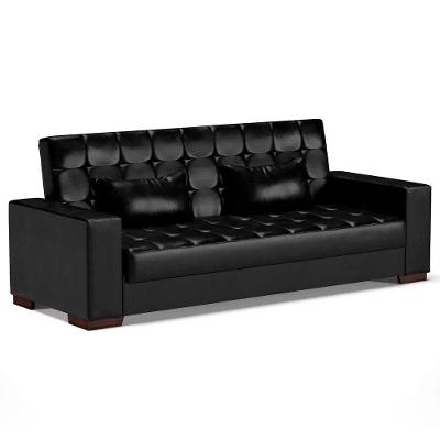 Sofá Cama Para Sala De Estar Lisboa Couríssimo Preto