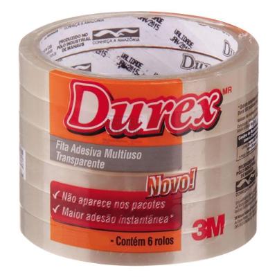 Fita Durex 12mmx50m Transparente 3m