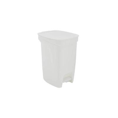 Lixeira Basic Compact Em Polipropileno Branco Com Haste Em Aço Galvanizado 10 L