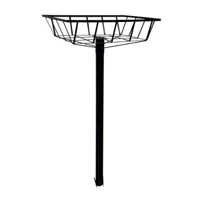 Lixeira De Rua Calçada Parque Cesto Raso Preta 112x60x45cm