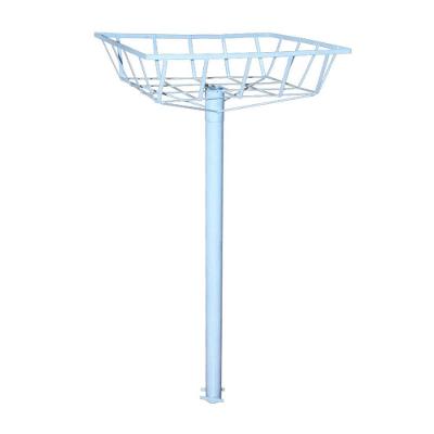 Lixeira De Rua Calçada Parque Cesto Raso Branca 112X60X45Cm
