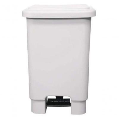 Lixeira 100L Retangular C/ Pedal Branca Lar Plasticos 261