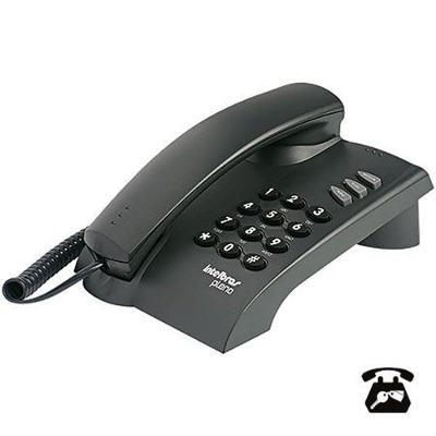 Telefone Pleno Preto C/ Chave Funções Flash Redial Mute Opçã