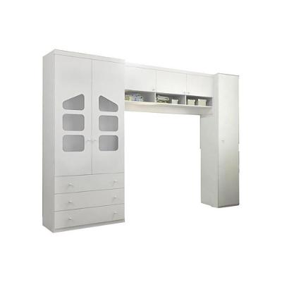 Quarto Modulado Infantil Guarda Roupa 02 Pts Eloísa Branco