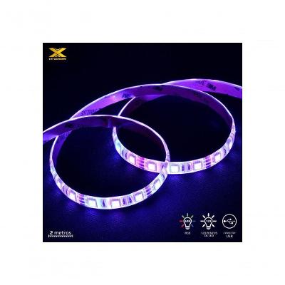 Fita De Led Vx Gaming Rgb Com Controlador Conexao Usb 120 Po