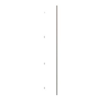 Porta Para Roupeiro Canto 40cm Champagne Branco Mat