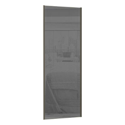 Porta De Correr 80cm Com Prata E Puxador Inox S/Kit Ferragem