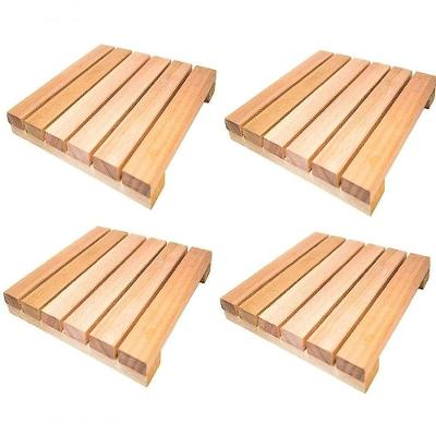 Deque Ripado Madeira Pinus 50X50Cm Resistente Para Piscina