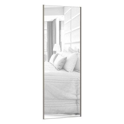 Porta De Correr Individual 80Cm C/ Espelho Puxador Champagne