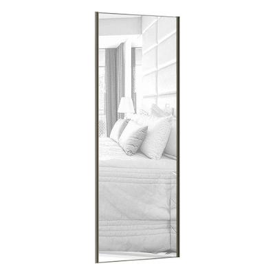 Porta De Correr 80cm Com Espelho, Puxador Inox