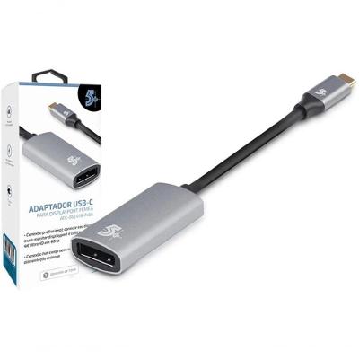 Adaptador Usb-C Para Dispalyport Femea 4K 60Hz 5+