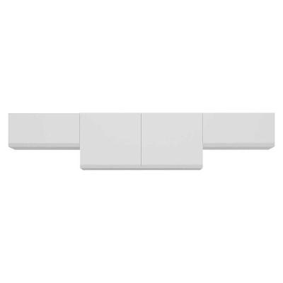 Kit 3 Armários De Cozinha Aéreos 4 Portas Veneza Multimóveis Mp2151 Branco Branco