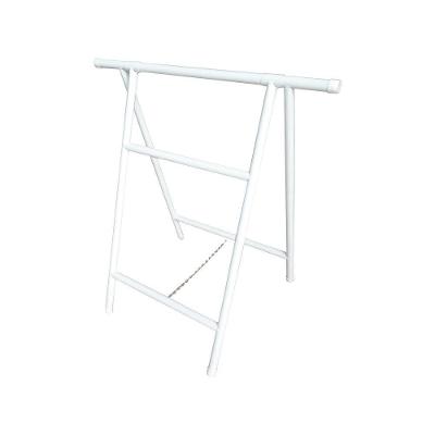 Kit Cavalete Tubolar Dobravel Com 2 Peças 90cm X 1 Metro Branco
