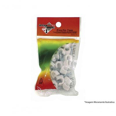 Fixa Fio P/Cabo Coaxial Rg59/Rg6 7Mm 100Pcs Blister
