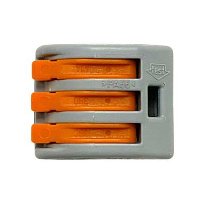 Conector Emenda 3 Cond 222-413 - Caixa Com 50 Peças Cinza Wago