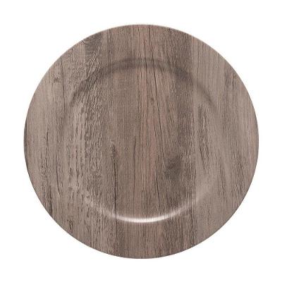 Sousplat Copa E Cia Galles Flat Wood Brown Grey