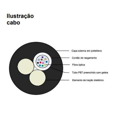 Evus Cabo Fibra Optica Asu80 3km 12fo G652d