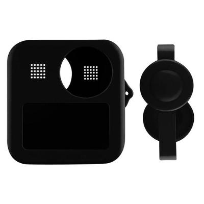 Capa Silicone Preto + Tampa de Proteção para GoPro MAX - Telesin