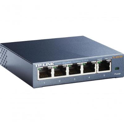 Switch 5 Portas Gigabit De Mesa 10/100/1000 Tl-Sg105 Smb