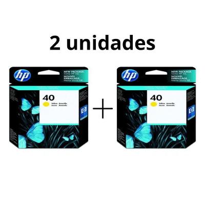 Cartucho Hp 40 51640y Amarelo Kit 2 Pçs