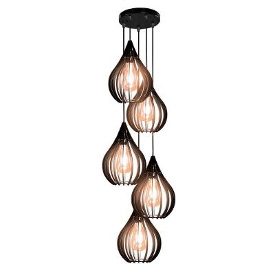 Luminária Teto Lustre Pendente Balcão Cozinha Sala 5 Chile Cor:preto