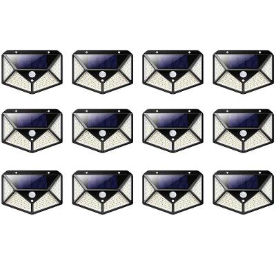 Luminaria Solar Spot Kit 12 Uni Balizador 100led Branco Quen