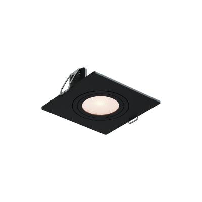 Embutido Quadrado Mr16 Gu10 Plano Preto