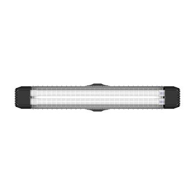 Luminária Lumifacil 70cm Aletada Com 2 Leds 3000k Taschibra Preto