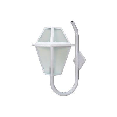 Luminária Imperial Braço Curvo Parede Alumínio Branco 56x38