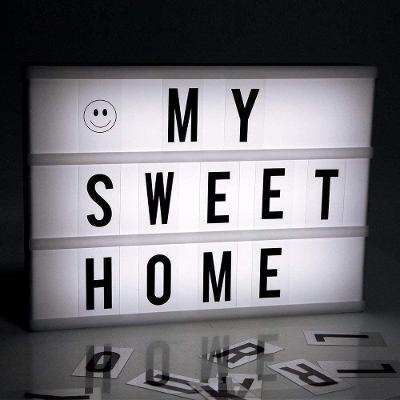 Quadro Letreiro Luminária C/letras Light Box Cinema Letreiro Led