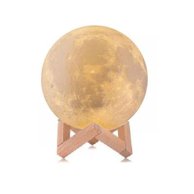 Luminária Abajur Lua Cheia 3d Led Com Suporte 12cm Sem Fio