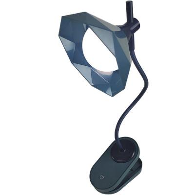 Luminaria De Mesa Com Garra Led 3 Cores Flexivel Geometrica
